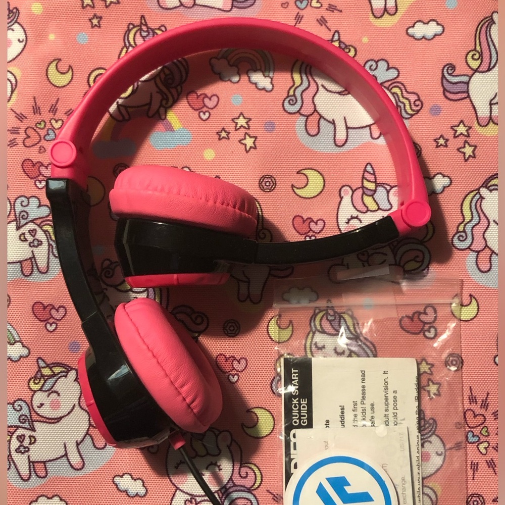 JLab | Jbuddies Folding Kids Headphones in Pink - Kids WIRED Headphones